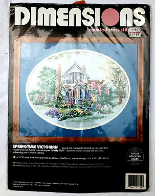 Dimensions Springtime Victorian Home Cross Stitch Kit Designed By Marty Bell NEW • $28.95