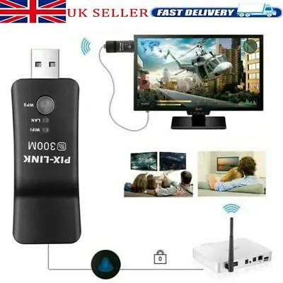 £9.99 • Buy Smart TV Wireless LAN Adapter For Samsung WiFi USB Dongle RJ-45 Ethernet Cable