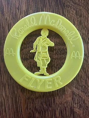 McDonalds Ronald McDonald Flyer Frisbee Yellow Vintage 1980 Happy Meal Toy Play  • $1.99