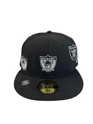 New Era 59 Fifty Fitted Cap NFL Official Just Don Raiders Men's Size 7 1/2 • $9.20