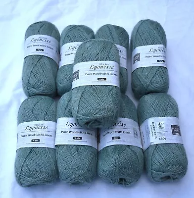 9 New Hanks Pure Wool With Linen. 4 Ply Made In UK Blacke Yarns • $50