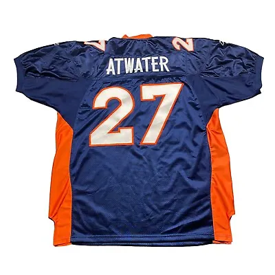 AUTH Atwater #27 Denver Broncos NFL Reebok On Field Football Jersey Adult Sz  54 • $150