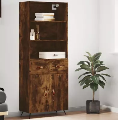 Tall Bookcase With Cupboard Office Storage Filing Cabinet Display Shelving Unit • £146.40