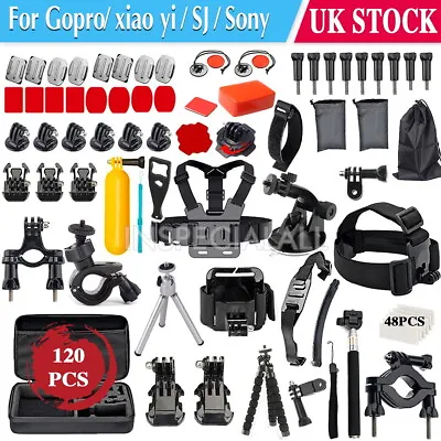 120pcs Gopro Accessories Kits For Hero 8 7 6 5 Action Cameras Mount Sport Bundle • £6.99