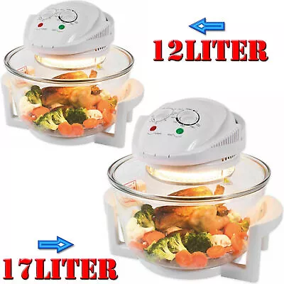 Halogen Oven 1300W Air Fryer Convection Electric Multi Function Cooker 12L / 17L • £33.95