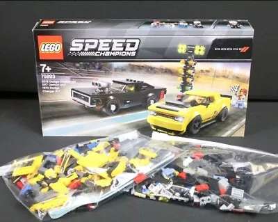 LEGO Speed Champions 2018 Dodge Challenger SRT Demon 1970 Dodge Charger R/T VGC • £2.71