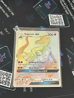£10.50 • Buy Pokémon Sun & Moon Burning Shadows Salazzle GX 151/147 Mint/NM Secret Rare Holo