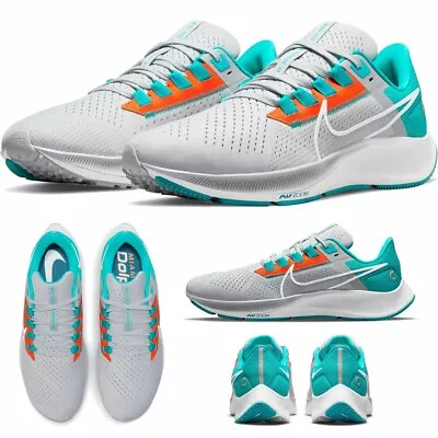 Nike Air Zoom Pegasus 38 MIAMI DOLPHIN Grey Turbo Green Men6 / Wmn7.5 DJ0823 001 • $153.79