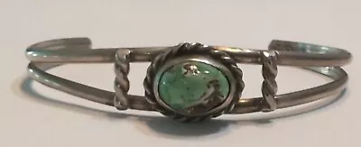 Vintage Navajo Sterling Turquoise Cuff Bracelet • $29.99