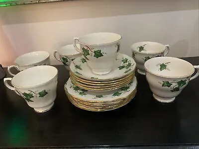 6 Colclough ‘Ivy Leaf’ Trios Cup Saucer Side Plate • £25