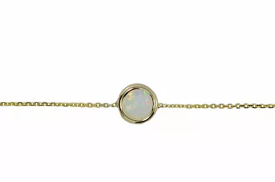 14Kt Gold Opal Round Bezel Bracelet • £136.59