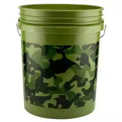 5 Gallon Camo Pail Camouflage 5 Gallon Bucket For Mixing Paint And Gardening • $6.36
