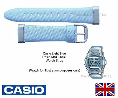 Genuine Casio Watch Strap Band MSG-133L  MSG133L MSG-133 Light Blue For Baby-G • $48.34