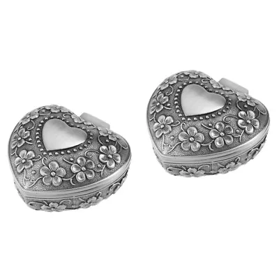 Vintage Heart Shaped Ring Box Jewelry Display Case • $14.75