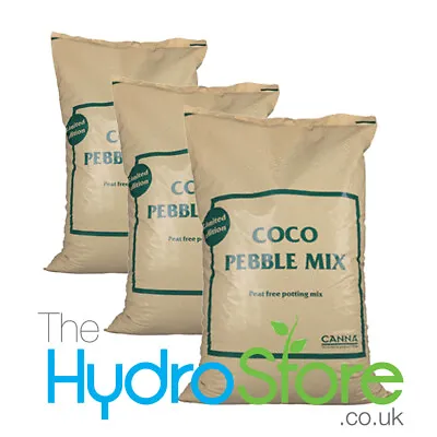 £59 • Buy Canna Coco Pebble Mix 50 Litres 60/40 Growing Media Soil Coir Clay Balls 3 BAGS