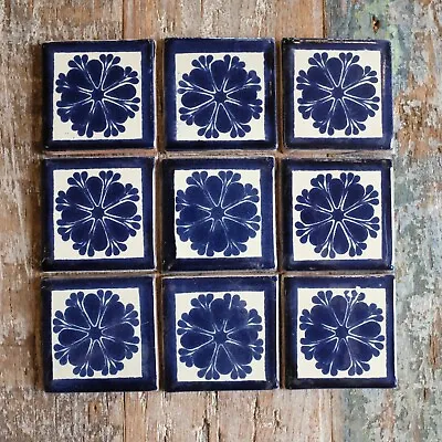 9 X  Ceramic Mexican Tiles Saltillo -  SMALL SIZE 5 X 5 Cms • £5.85