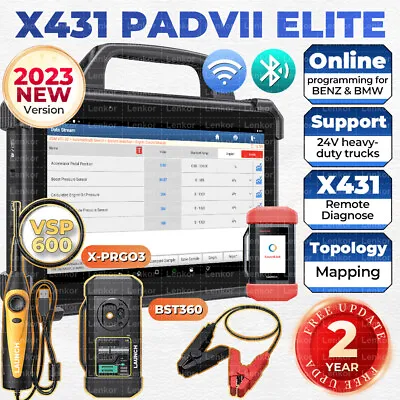 LAUNCH X431 PAD VII ELITE X-PROG 3 Car Diagnostic Scanner Key Programming Coding • $529