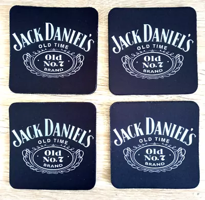 Jack Daniels Rubber Neoprene Coasters Man Cave Barware Whiskey • $9.95