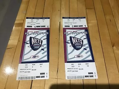 2003 New Jersey Nets  Full Ticket Nba Basketball Playoffs. (2) • $15