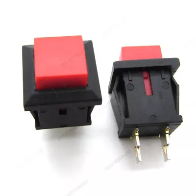 5 X Mini Red Square Push Button Switch Momentary NO OFF-ON 2 Pins 11mm DS-430 • $3.99
