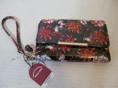 Mundi RFID Protected Zippered Wallet Floral Design With Birds LS9592/62M • $18.95