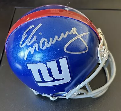 ELI MANNING Signed  Autographed New York Giants  Mini Helmet Mounted Memories • $199.95