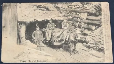 Coal Mine Tunnel Entrance Pottsville PA Postcard 1908 - Rotograph • $2