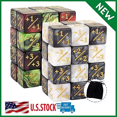 48 Pieces Magic The Gathering Token Dice Counters Marble Cube D6 Dice Loyalty • $23.48