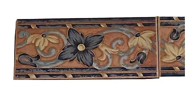 5.9  X 11.8  SPAIN Ceramic Terracotta Clay Floral Trim Border TILE Azulev  • $7.65