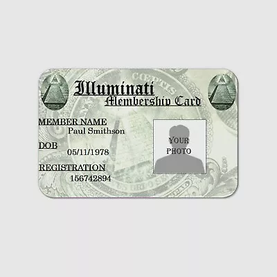 Illuminati Membership Card - Secret Society Official Member - Roleplay Cosplay • £18