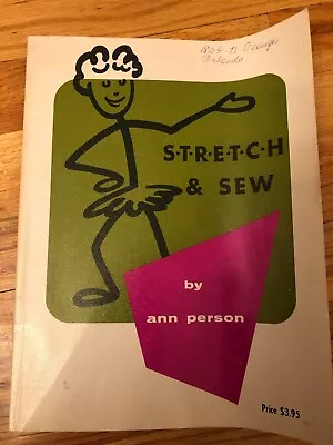 STRETCH AND SEW By Ann Person 1970 Vintage Sewing Book • $10