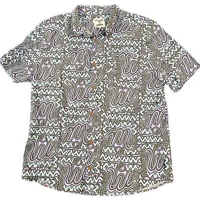 Mambo Men’s Collared Button Up Shirt XL Bowling Style Hawaiian Smart Arts Tee • $31.50