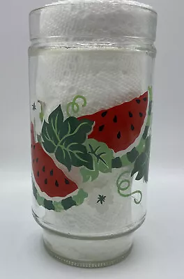 Vintage Anchor Hocking 16 Oz Watermelon Jelly Jar Drinking Glass 6  Tall • $9.93