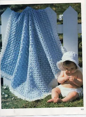 Soft And Wonderful Baby Afghan Crochet Pattern • $1