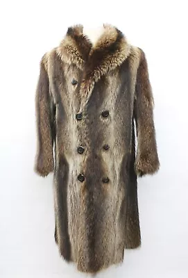 Mint Natural Raccoon Fur Coat Jacket Men Man Size 38 Small • $450