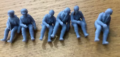 £7.50 • Buy 6 Model Resin 1/72 Scale Sitting WW2 Pilot Figures. Hi Res Grey .Made In The UK