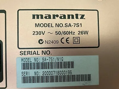 £50 • Buy Marantz SA-7S1 Back Panel