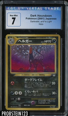 $5.50 • Buy 2001 Pokemon Japanese Darkness To Light Dark Houndoom Holo CGC 7