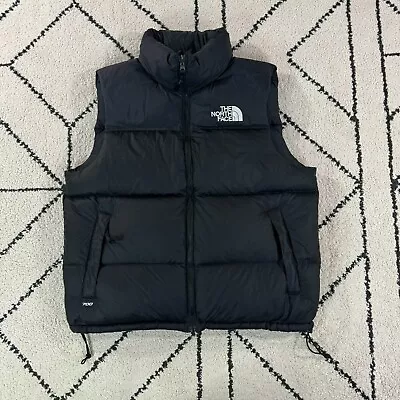 The North Face 700 Down Vest Mens Large Black 1996 Retro Nuptse Goose Puffer • $180.49