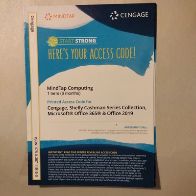 $40.50 • Buy Printed Access Card For Shelly Cashman Series Microsoft Office 365 & Office 2019