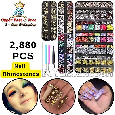 Piedras Para Unas Disenos Decoracion Unas Diamante Kit Nail Art Tool Face Makeup • $34.43