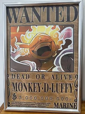 One Piece LUFFY Wanted Posters With Frame Get Free 1 Random Sticker Poster • $11.50