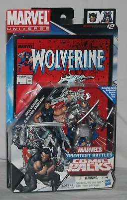 Marvel Universe Comic Pack Greatest Battles Wolverine Silver Samurai 3.75  MOSC • $50