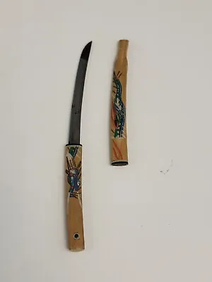 Vintage Miniature Japanese Samurai Katana Sword Bamboo Letter Opener • $20