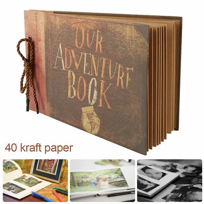 UK Vintage Photo Album Our Adventure Book Memory Anniversary Scrapbook DIY Gift • £5.99