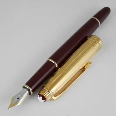 Montblanc Meisterstuck Solitaire Doue Vermeil 925 Bordeaux Fountain Pen M (used) • $549