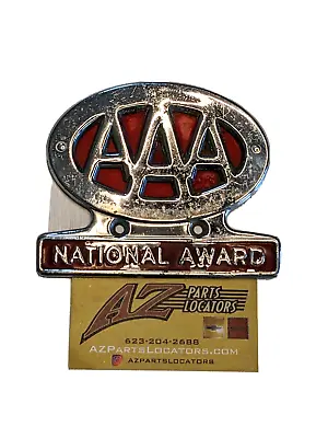 Vintage 1953 AAA National Award License Plate Topper Bumper Badge Emblem • $74.99