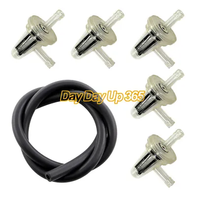 1/4  Inline Motorcycle Fuel Filter 90 Degree Angle 6mm 7mm & 2ft 6*9 Fuel Line • $9.26