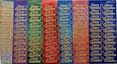£1.99 • Buy Merry Christmas Peel Off Sticker Sheet For Card Making Scrapbooking Crafts