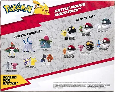 £15 • Buy Pokémon Battle Ready 6 Figure Pack Pikachu Mimikyu Charmander Squirtle Bulbasaur